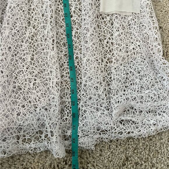 Ingear White Mesh See Through Side Tie Skirt Cover Up Large - Picture 8 of 8